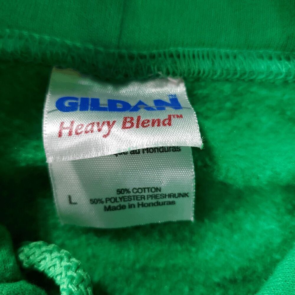 Neely Irish Pub Hoodie Mens Large Green Gildan May Your Cup Ne'er Run Dry Pullov - Picture 2 of 9